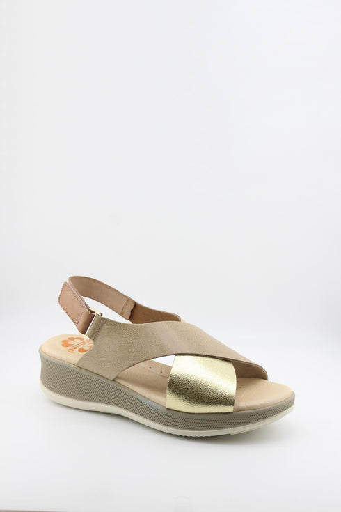 Porronet Platform Sandals with Crossed Straps
